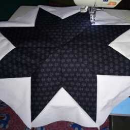 Feather Star With Carolina Lily Quilt, Custom Quit, King/ Queen Cotton Bedspread, Amish Decorations, Couple Housewarming Gift - thumbnail 4
