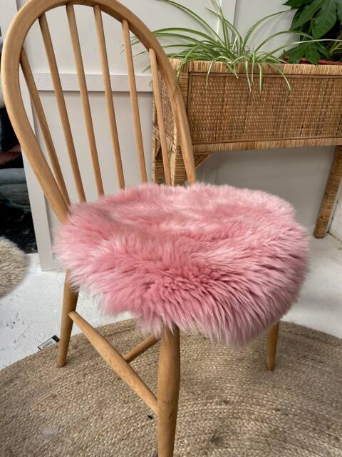 Bubblegum Pink Sheepskin Seatpad, Genuine Sheepskin, Bubblegum Accessories, Furry Seat Cushion, Amazing Gift - image 1