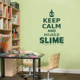 Slime Sticker, Slime Decor, Gift, Keep Calm & Make Wall Kids Playroom Art, Art - thumbnail 2