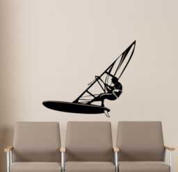 Windsurfing Wall Decal Vinyl Sticker Windsurf Sign Sports Art Murals Design Interior Home Decor - 13Se3F - thumbnail 1