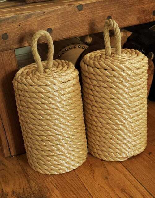 Large 7Kg Rope Door Stop - Pair Nautical Home Decor
