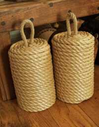 Large 7Kg Rope Door Stop - Pair Nautical Home Decor - thumbnail 1