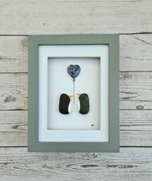 China 20Th Anniversary 9Th Pottery Wedding Gift For Husband & Wife Pebble Art Penguin Wall Hanging Nursery Decor
