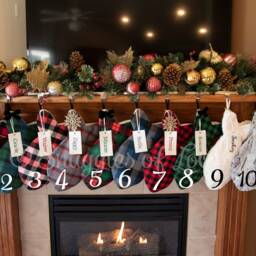 Personalized Cat Christmas Stocking Handmade Fish Shaped Kitty Stocking With Name Tag - thumbnail 3