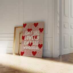Isn't She Lovely Print, Song Lyric Stevie Wonder I Adore You Print, U, Adore You, Baby Girl Baby Gift - thumbnail 3