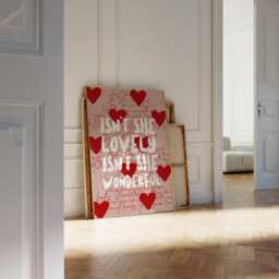Isn't She Lovely Print, Song Lyric Stevie Wonder I Adore You Print, U, Adore You, Baby Girl Baby Gift - thumbnail 1