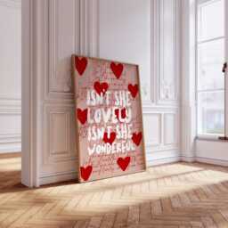 Isn't She Lovely Print, Song Lyric Stevie Wonder I Adore You Print, U, Adore You, Baby Girl Baby Gift - thumbnail 2