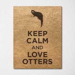 Keep Calm & Love Otters - Fine Art Print Choice Of Color Purchase 3 Receive 1 Free - thumbnail 3