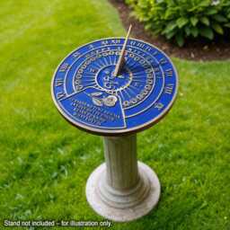 Garden Sundial With Your Message Engraved. Calibrated For Location, Gift For Anniversary, Retirement, Special B-Day