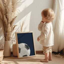 Personalized Football Wall Art Prints Boys' Nursery Decor, Set Of 3 - thumbnail 3