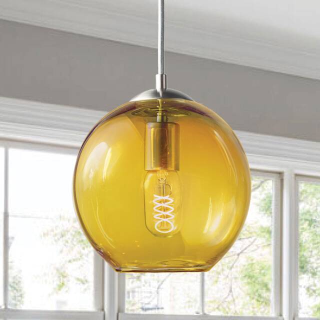 Gold Metro Pendant Light Hand Blown Glass Made To Order - image 1