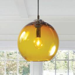Gold Metro Pendant Light Hand Blown Glass Made To Order - thumbnail 2