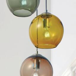 Gold Metro Pendant Light Hand Blown Glass Made To Order - thumbnail 3