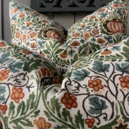 William Morris Little Chintz Green Fabric Vintage Designer Cushion Pillow Cover - thumbnail 3