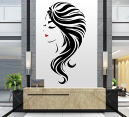Woman Hair Salon Wall Decal Beauty Decor 2870 - thumbnail 1