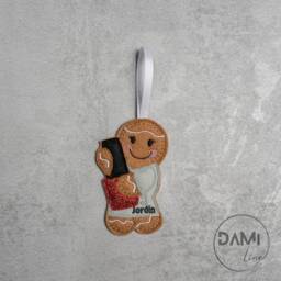 Personalised Nail Technician Gingerbread Man Christmas Tree Decoration - Felt Ornament New Job Gift Retirement Thank You Present - thumbnail 2