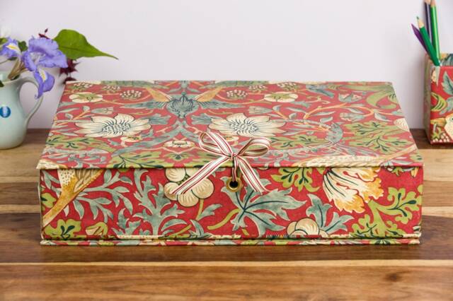 William Morris Box File - A4 Office Collection & Stationery Handmade in England - image 1
