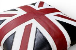 Handmade Union Jack Scatter Cushion Real Leather Fast Delivery - Kar2069 - thumbnail 1