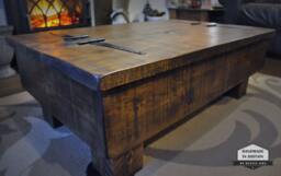 storage Coffee Table/Wood Chest. Rough Sawn Rustic Pine. 3Ft 2 Plank Lid Design