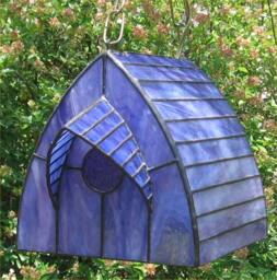 stained Glass Lamp Chickadee Birdhouse Swag PDF Instructions & Pattern - thumbnail 1