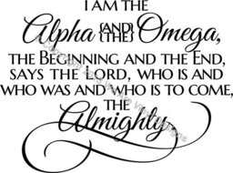 I Am The Alpha & Omega, Code 082, Christian Wall Decal - thumbnail 2