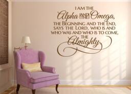 I Am The Alpha & Omega, Code 082, Christian Wall Decal - thumbnail 1