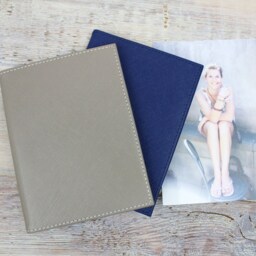 Personalised Premium 5x3.5 Two Fold Leather Travel Photo Frame - Portable Picture Frame, Foldable Family Photos - thumbnail 3