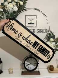 Home Is Where My Family - Street Sign 3D Look Personalised Wall Mount New Style Decor - thumbnail 1