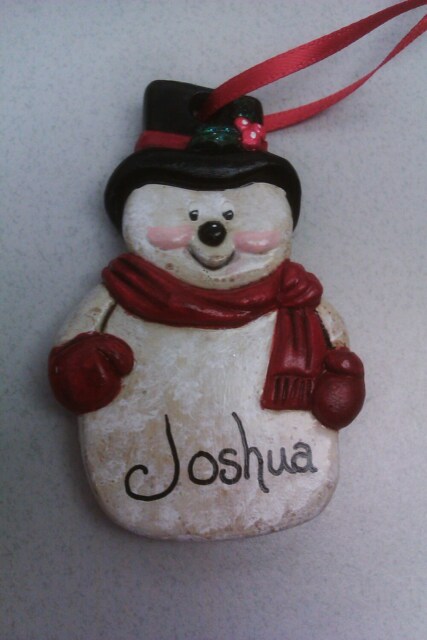 Personalized Christmas Ornament Snow Man Customize With The Name You Chose - image 1
