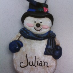 Personalized Christmas Ornament Snow Man Customize With The Name You Chose - thumbnail 3