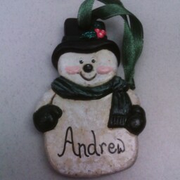 Personalized Christmas Ornament Snow Man Customize With The Name You Chose - thumbnail 2