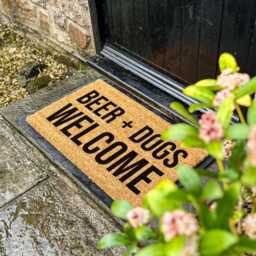 Beer & Dogs Welcome, Dog Dad Doormat, Lover Gifts, Funny Door Mat New Welcome Home Decor, Gifts For Him - thumbnail 2