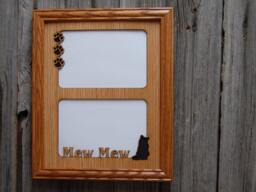 Personalized Cat Name Picture Frame - 8x10 Holds 4x6 Photos Gift For Lover Mom New Kitten Photo - thumbnail 1