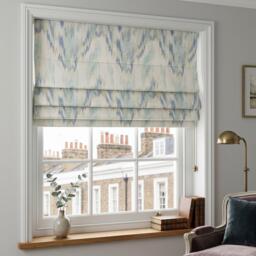 Bespoke Ikat Roman Blinds - Made To Measure Design Linen-Look - thumbnail 1