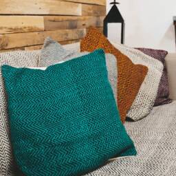 Moroccan Pillow Case Boho Style Kilim Sheep Wool - thumbnail 1