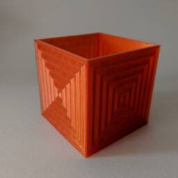 3D Printed Box With Bullseye Design - thumbnail 3
