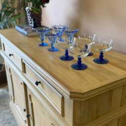 Natural Mango Wood Sideboard With Two Doors, Drawers & Internal Shelf - thumbnail 3