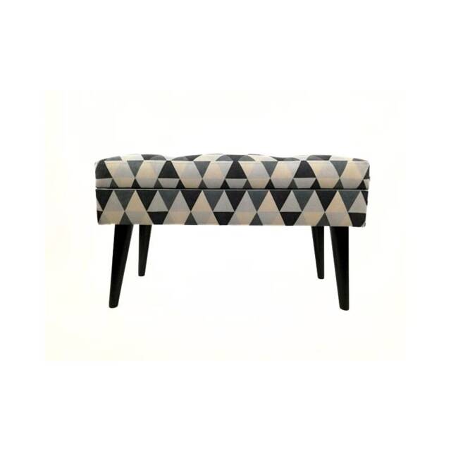 Bench With Storage Space, Geometric Patterns, Lovare Bench By Rossi Furniture - image 1