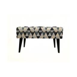 Bench With Storage Space, Geometric Patterns, Lovare Bench By Rossi Furniture - thumbnail 1