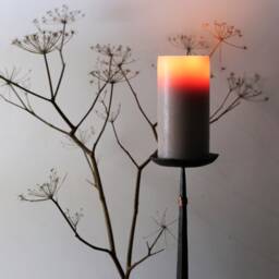 Iron & Copper Candlestick, Festive Home Decor, Hand Forged Candle Holder - thumbnail 4