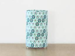 Tube Lamp With Mini Green Peacock Feather Motif, Bedside Lamp, Accent Christmas/Birthday Gift Idea, Exotic Tropical Ambiance Decoration - thumbnail 1