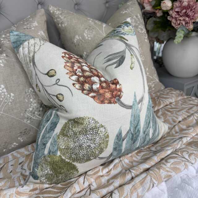 Harlequin Amborella Cushion Cover, Handmade Floral Pillow Double Sided Throw Cover - Cotton Blend/Contemporary Home Decor - image 1