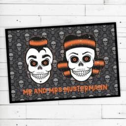 "Floor Mat ""Rockabilly Skulls" - thumbnail 1
