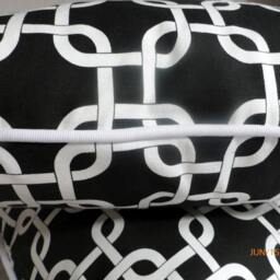 Black & White Graphic Pillow Covers, Premier Prints, Corded Edge, Set Of 2 - thumbnail 3