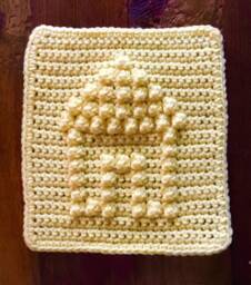 House Square Crochet Pattern - Baby Blanket Squares Washcloth Facecloth - thumbnail 1