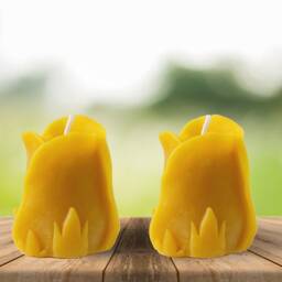 Natural Beeswax Candle, Rose Candle, Pure Beewax Candles, Handmade Gift Candles, Votive Candles - thumbnail 4