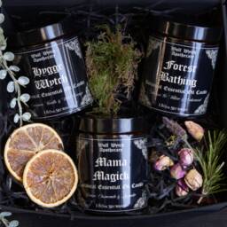 Gothic Candle Gift Set, Vegan Essential Oil Box, Crystal Box - thumbnail 2