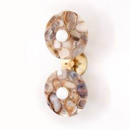 Vanity Agate Stone Double Eclectic Sconce Light Fixture Bathroom Lighting Living Room Wall Powder - thumbnail 2