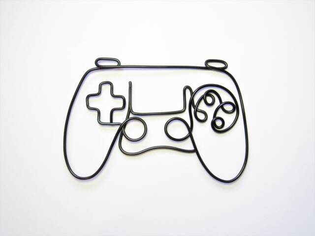 Wire Game Controller Sign Room Wall Art Decor Gamer Gifts Boys, Unique Girl Boy Gaming Birthday Gift Wire - image 1