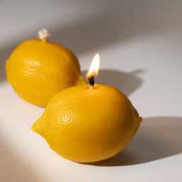 Lemon Candle, Beeswax Citrus Candles, Fruit Home Decor, Food Gift For Friend, Table Decorative Candles - thumbnail 3